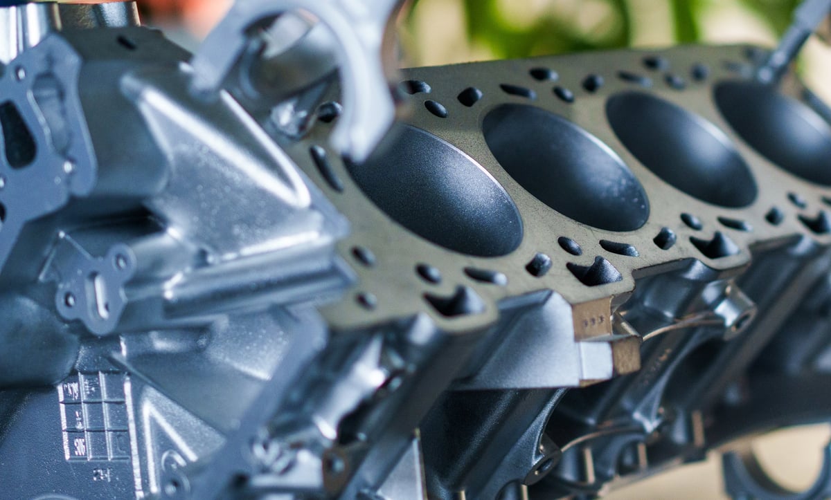 Diesel engine block and cylinder head